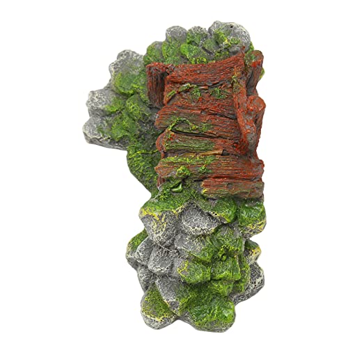 Fish Tank Arch Bridge Decoration Resin Hand Painted Space Saving Aquarium Decor for Fresh Salt Water Fish Tank 18x10x9cm