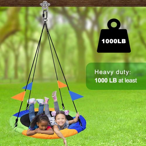 SELEWARE 1 Pack Tire Swing Swivel Hanger with Bearing Heavy Duty Swivel | 360 Degree Rotation Reduces Twisting, Smooth Swinging for Indoor Outdoor Tire and Saucer Swings - color: Bearing Swing Hanger, 1 Pack