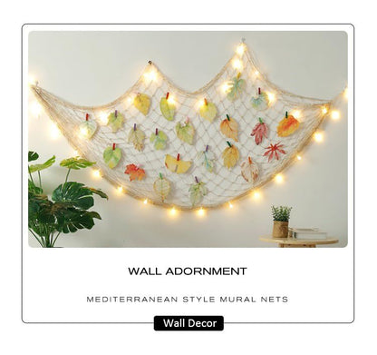80"x40" Fish Net Decorations, Natural Cotton Fishing Net Decor Fishnet Rope Decoration for Under The Sea Hawaiian Pirate Ocean Beach Themed Party (1 Pack)