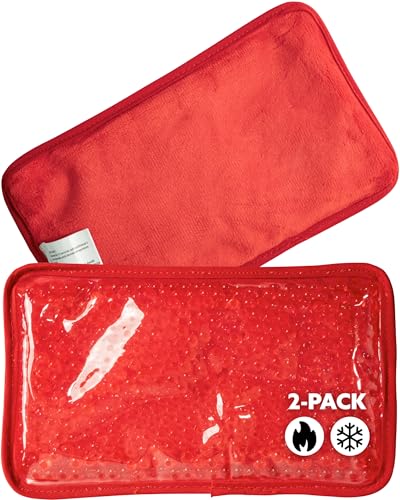 Alpi Rectangle Plush Gel Bead Ice Pack, Muscle Aches & Relaxation - color: Red, size: Rectangle 2 Pack