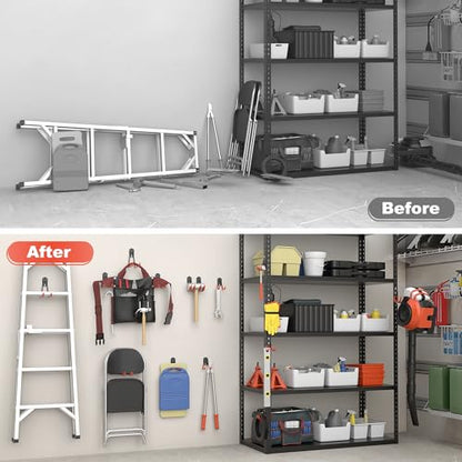 TORACK 15 PCS Garage Storage System Hooks, Shelving Hooks - color: Orange