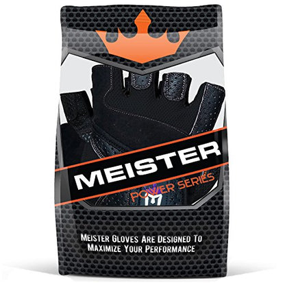 Meister Women's Fit Grip Weight Lifting Gloves w/Washable Amara Leather - color: Black, size: X-Small