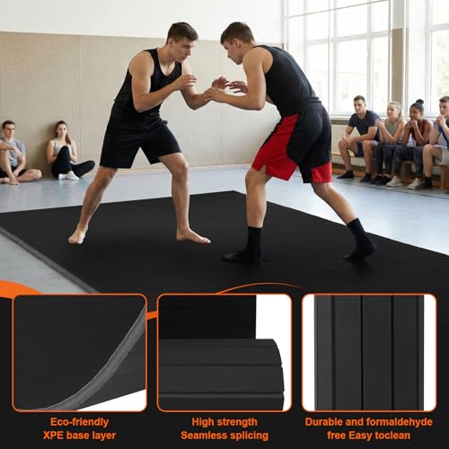 Roll Design Gym Exercise Mats 118.11x59.06x1.18in Indoor Thick Workout Mats Non-Slip for MMA Cheerleading Pilates Stretching Yoga
