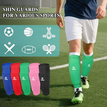 Soccer Shin Guards Shin Pads, Calf Compression Sleeve with Honeycomb Pads, Lightweight Shin Defender Shin Guards Kids for Adult Men Women, Boys, Girls, Youth - color: Blue, size: X-Small