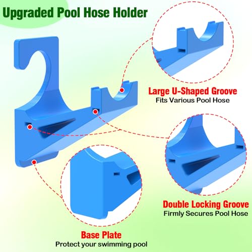 2 Pcs Pool Hose Holders, Universal Fit for Most Above Ground Pools, Anti-Sagging Pipe Support Bracket Pool Accessories