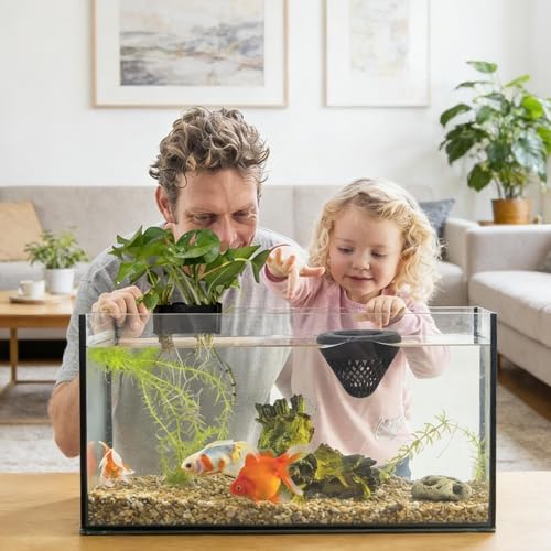 Aquarium Plant Holder - Floating Plant Cup | Cone-Shaped Fish Tank Floating Plants Holder for Aquatic Plants, Freshwater Aquarium and Terrarium Setup, Home, Office, Living Room, Bedroom, Apartment