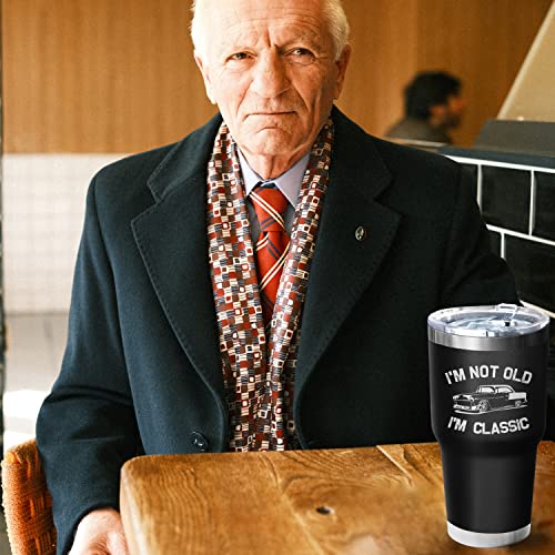 Dad Gifts for Men 30 Oz I'm Not Old I'm Classic Cup Tumbler Coffee Mug with Lid and Straw Mens Father's Day, Christmas and Birthday Gifts Idea 50th 60th 70th 80th - color: I'm Not Old-01