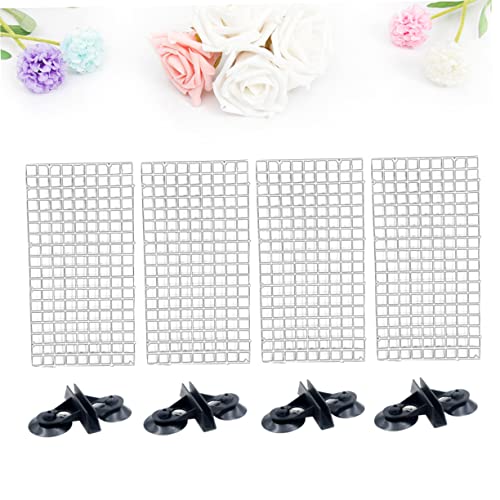 Aquarium Isolation Panel Lattice Plate Set 4pcs 30x15cm Suction Cups for Fish Tank Divider Spliced Aquarium Supplies Random Color
