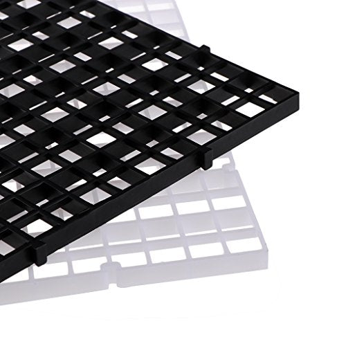 Poity Aquarium Fish Tank Isolation Divider Filter Patition Board Net Divider Holder White 30x30 cm