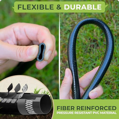 50 FT 1/2 Irrigation Tubing Mainline - Flexible Drip Irrigation Tubing Perfect for Push-To-Connect Garden Irrigation System, or as Blank Distribution Hose for Any Gardening Project