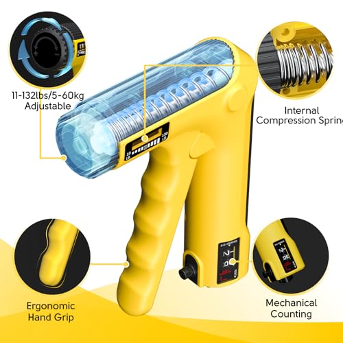 Hand Grip Strength Trainer Kit, 6 Pack Hand Gripper Strengthener for Gym