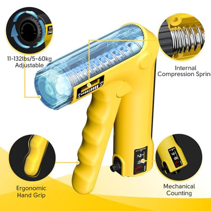 Hand Grip Strength Trainer Kit, 6 Pack Hand Gripper Strengthener for Gym