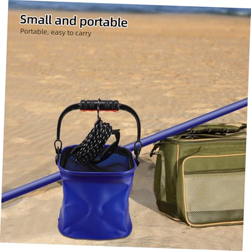 Mikikit Lightweight Eva Fishing Bucket Handle for Outdoor Camping Hiking and Live Fish Storage Portable Leak-resistant and Versatile Utility for Fishing and Travel