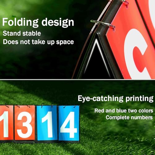 Basketball Game Scoreboard, 4/5/ 6 Digit, Portable/Flip, Reusable, Easy to Read+ Waterproof/Easy to Clean,not Take Up Space, for Soccer, Basketball, Baseball,6-digit - size: 6-digit