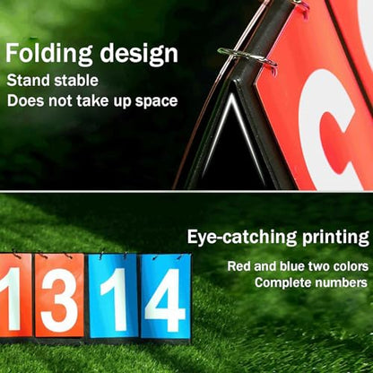 Basketball Game Scoreboard, 4/5/ 6 Digit, Portable/Flip, Reusable, Easy to Read+ Waterproof/Easy to Clean,not Take Up Space, for Soccer, Basketball, Baseball,4-digit - size: 4-digit