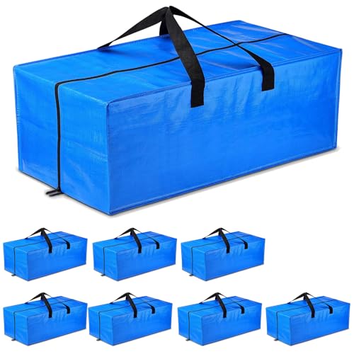 Moving Bags Heavy Duty Extra Large with Backpack Straps,Extra Thick Storage Totes with Reinforced Handles for Space Saving,Moving Supplies & Moving Essentials,Alternative to Moving Box,8 Packs