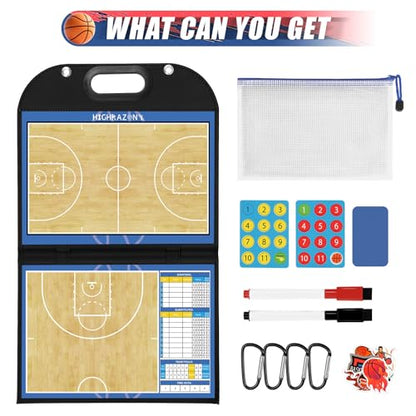 Magnetic Coaching Board Foldable Dugout Display with Carry Handle - style: Basketball