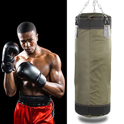 Punching Bag Set, Boxing Hanging Punching Bag Fitness Sandbags Punching Bag Empty Boxing Fight Sandbag for Gym for Training for Home for Kickboxing(Green, 60CM)