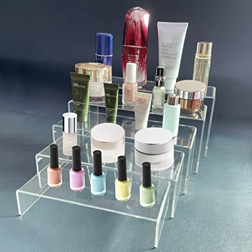 5 Pack acrylic display stand, Acrylic Display Risers, 5 Sizes Clear Product Stand, Jewelry Display Riser Shelf Showcase Fixtures For Collectibles Display, Figure Display - 6.8" to 10"