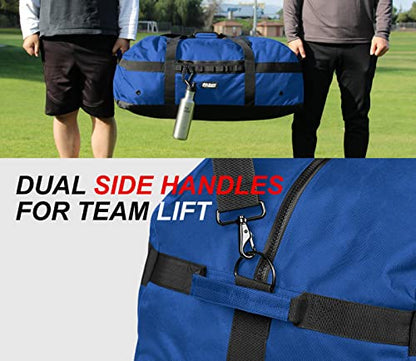 Fitdom 132L 36" Extra Large Heavy Duty Equipment Travel Storage Duffle Bag - color: Blue
