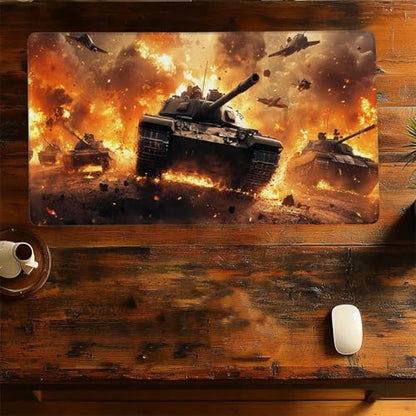 Tank Mouse Pad 24x12x0.12Inch Waterproof Large Mouse Pad War Desk Mat als Mousepad for Laptop Desktop Computers Gaming Keyboard,Mousepad Improve Accuracy and Speed for Home Office Decor Gifts JXL-2881