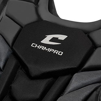 Champro Optimus Pro Plus Chest Protector - color: Black, size: Intermediate (15.5")
