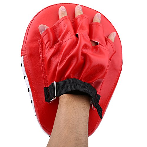1PCS Boxing Pads PU Leather Punching Kicking Palm Hook and Jab Strike Pads Target Gloves for Focus Training of Karate Muay Thai Kick Boxing