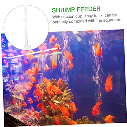 Kisangel 1set Glass Shrimp Feeder Dish Aquarium Container for Fish and Shrimp Easy to Clean Leak Design for Aquariums