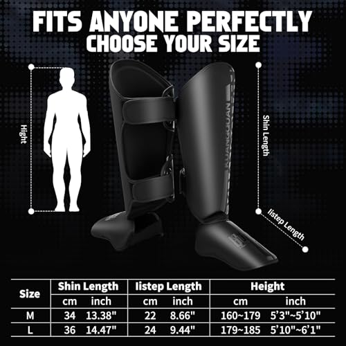 Muay Thai Shin Guards for Men, Women