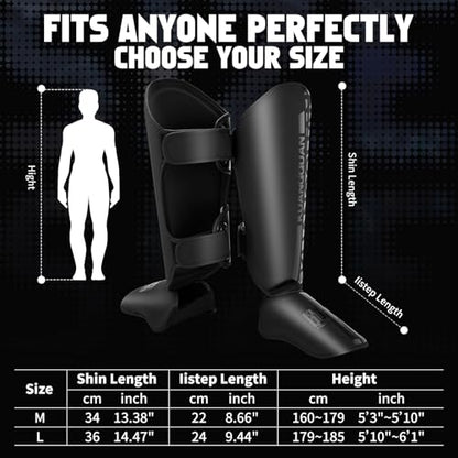 Muay Thai Shin Guards for Men, Women