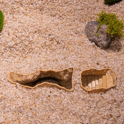Roman Column Aquarium Cave, 3D Print Fish Hideout for Aquarium Fish Tank Decor, for Viewing Shrimp, Betta Fish, Corydora, Catfish, Pleco (White, M)
