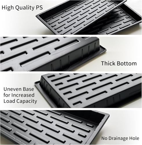 RooTrimmer 10 Pack 1020 Seed Starter Trays and 10 Pcs 72 Cell Plug Trays, Thick Durable Seedling Plastic Nursery Tray for TD538 1020 Tray Germination (10 Sets)