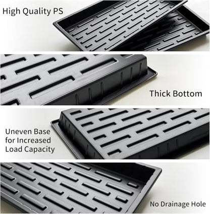 RooTrimmer 10 Pack 1020 Seed Starter Trays and 10 Pcs 72 Cell Plug Trays, Thick Durable Seedling Plastic Nursery Tray for TD538 1020 Tray Germination (10 Sets)