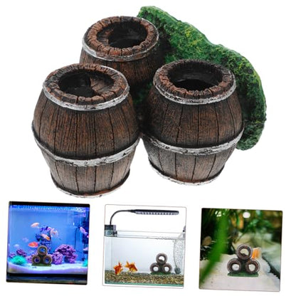 Stacked Broken Barrel Aquarium Decor Vivid Fish Accessories for Fish Tank Landscaping Shrimp Hideout Cave Fish Tank Decoration