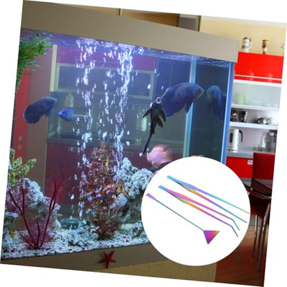 YARNOW 3pcs Fish Tank Cleaning Tools Tweezers Spatula Kit for Live Aquarium Plants