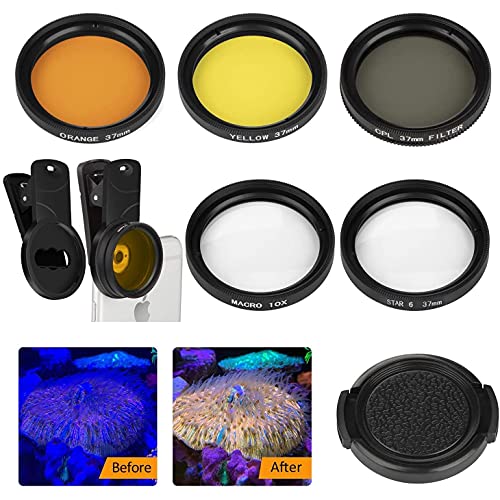 Reef Coral Lens Phone Kits 5 Lenses Kit 1 Dust Shield Case