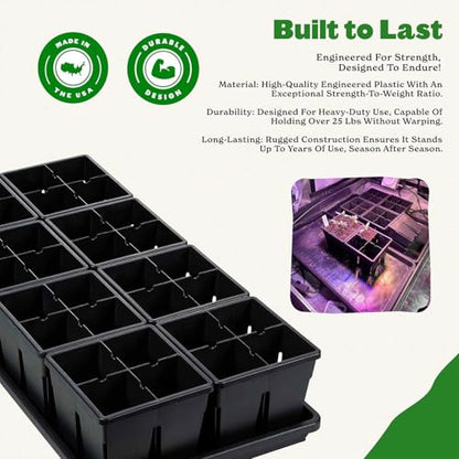 1020 Universal Bottom Tray - 1 Pack: Heavy-Duty Seed Starting Base: Bottom Watering & Propagation Tray for Indoor Gardening