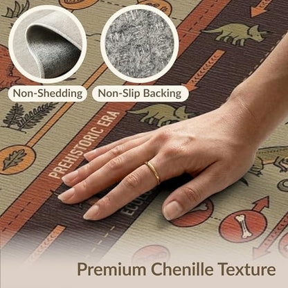 5'x7' Washable Graphic Tree Area Rug, Brown Non-Shedding Pet Friendly Carpet Easy Care Kids Safe Mat for Small Living Room, Playroom, Bedroom | Ref:1942880 - color: Beige/Pattern 36, size: 5' x 7' (Rectangular)