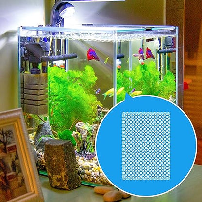 Aquarium Covers Mesh Screen Net Jump Guard Replacement Net Sturdy for Fish Tank Portable Easy to Install with Fixed Holder Clear Mesh Netting