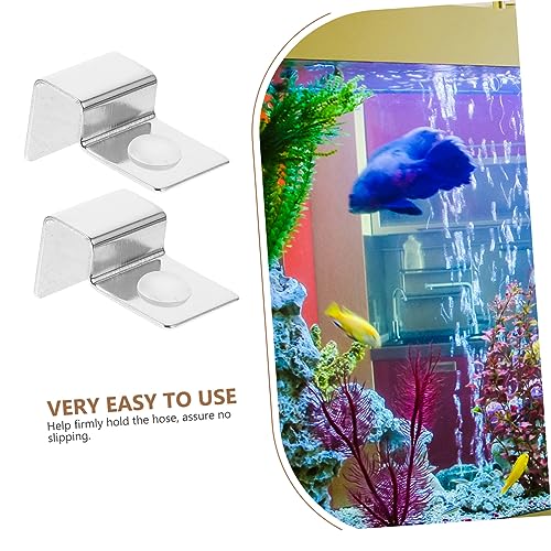 Aquarium Clips 4pcs Stainless Steel Support Holders for Fish Tank Glass Cover Aquatic Tank Accessory - size: Size 3
