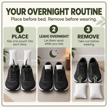 Perfa Shoe Deodorizer Pack of 2 - Linen Scent Odor Eliminator