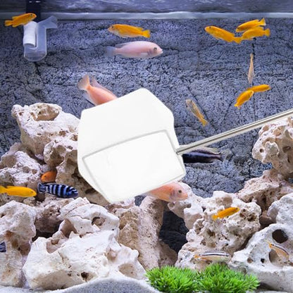 Toyvian Mini Telescopic Fish Net for Aquarium and Shrimp Extendable Small Fish Tank Net with Red Frame for Betta and Goldfish Maintenance