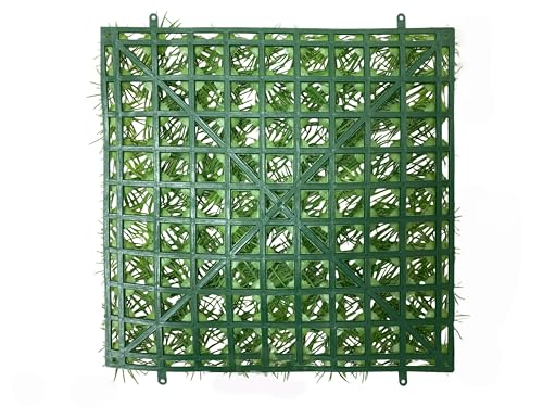 Hermit Crab Climbing Wall Fish Tank Decorations 3PCS 9 inches Artificial Plastic Lawn Landscape Green Plants for Saltwater Freshwater Tropical Fish Tank Decoration,with 12 Pcs Suction Cups - size: 3pcs10"*10"