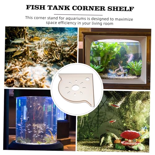 Alasum Triangle Aquarium Corner Organizer Multifunctional Desktop Storage Shelf for Fish Food and Accessories Transparent Fish Tank Stand