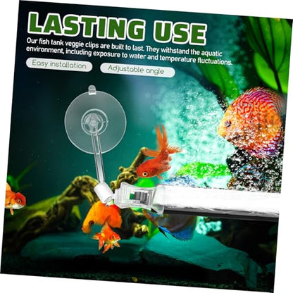 BESPORTBLE 3pcs Aquarium Suction Cup Clips Clamp Holders for Fish Tank Accessories Secure Airline Tubing and Sign Support Easy Installation and Versatile Use
