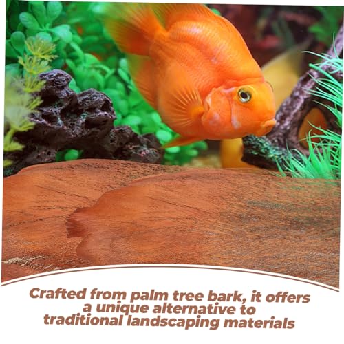 POPETPOP 5 Sheets Palm Tree Bark for Fish Breeding Delicate Barks for Aquarium Decor Plant Supply and Garden Backdrop for Hatching Fish Fry and Enhancing Aesthetic Appeal