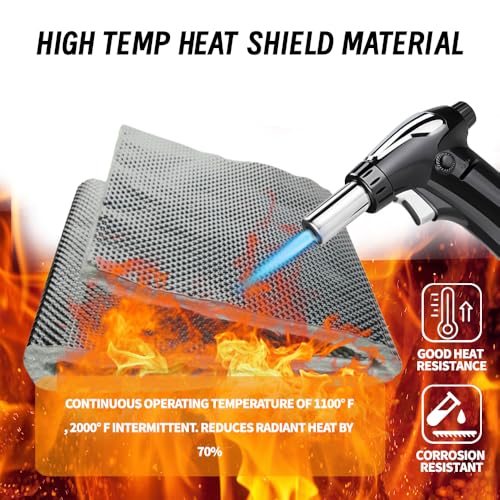 Exhaust Heat Shield Wrap - Aluminum Fiberglass Automotive Muffler Insulation Armor, 12"x24" Sheet for Exhaust Pipe, Motorcycle, Car Undercarriage, Fuel Tank & Firewall - size: 12 Inch x 24 Inch