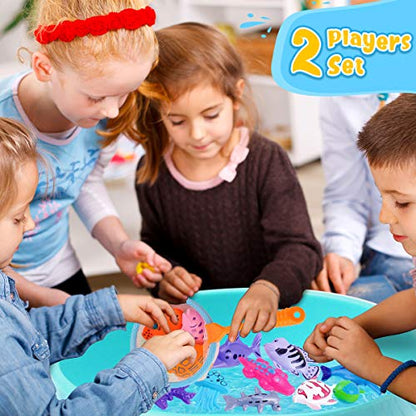 Goody King Magnetic Fishing Game Pool Toys for Kids - Outdoor Indoor Water Table Toys Carnival Party Water Bath Toy for Toddlers 1-3 4 5 6 Years Old 2 Players Gift (Medium) - size: Medium