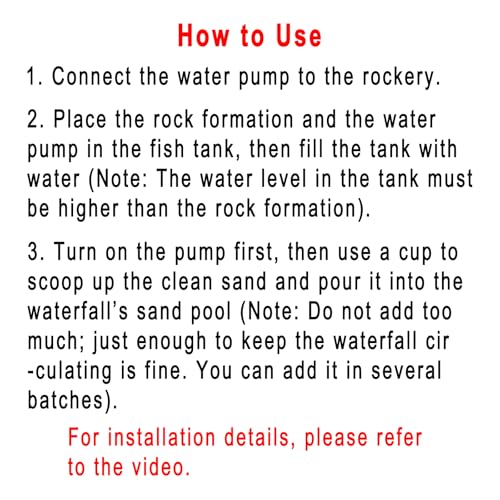 Resin Quicksand Volcanic Decor & Artificial Plants Tall Aquarium Decor for Fish Tank Accessories (No Water Pump)