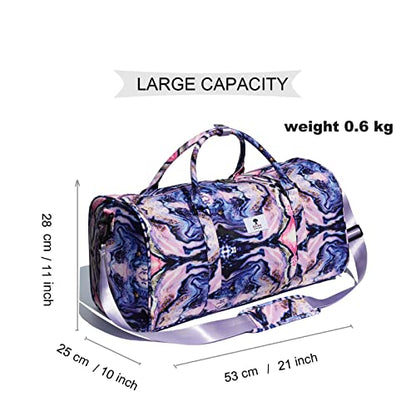 Original Floral Water Resistant Duffel Bag Gym bag Weekender Travel Bag for Gym Beach Travel Daily Bags - color: [Z] A